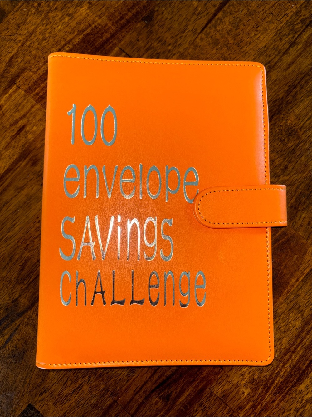 Orange 100 Envelope Savings Challenge Wallet Organizer
